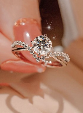 DR钻戒女一克拉戒指礼物