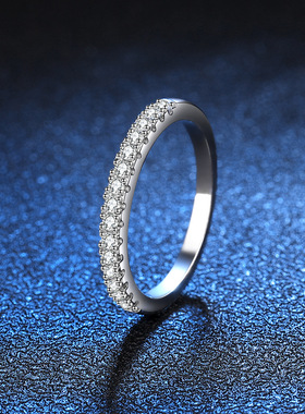 DR满钻戒指女s925纯银