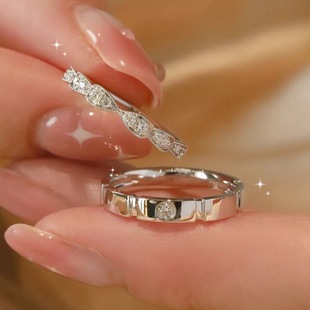 DR钻戒2026新款丝带情侣对戒六爪经典戒指女莫桑石结婚纪念日礼物