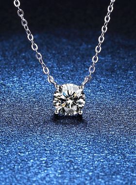 DR钻石项链女轻奢四爪纯银