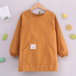 儿童美术生专用画画围裙防水防脏罩衣长袖写毛笔字书法绘画课围兜