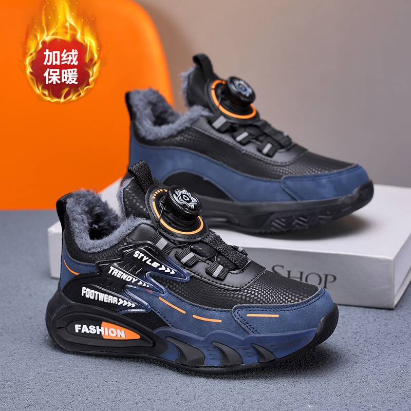 男童冬季保暖大棉鞋新款加绒二棉