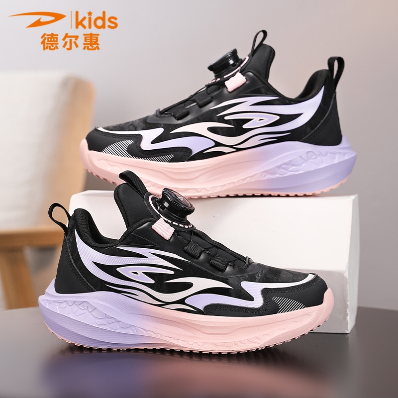 德尔惠童鞋2025年秋季女童防水皮面中大童女孩鞋子百搭男童运动鞋