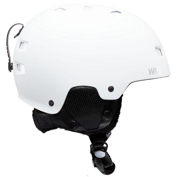 多运动用途滑雪头盔单板双板通用可拆护耳白色M码可调头围55-58cm