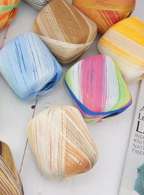 编格尔PE-948 珍珠蕾丝线 10号春夏毛线漂亮超细金丝棉毛线