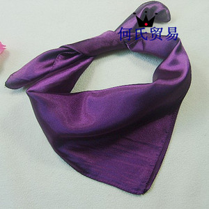 深紫色丝巾素色方巾纯色丝巾男女围巾秋冬围巾丝巾职业方巾