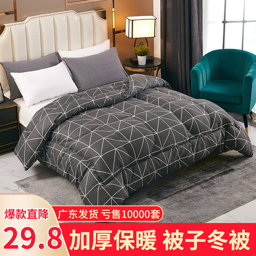 被子冬被加厚棉被学生宿舍单人床1.5米春秋被四季通用1.8m被褥6斤