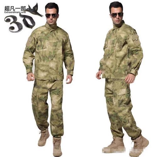 特种兵废墟迷彩服户外男耐磨训练服宽松野战套服多袋战斗服工作服