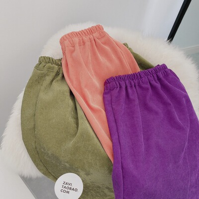 ZAVI 原创 复古马卡龙彩色灯芯绒长短裙。时髦搭配宽松半身裙小众