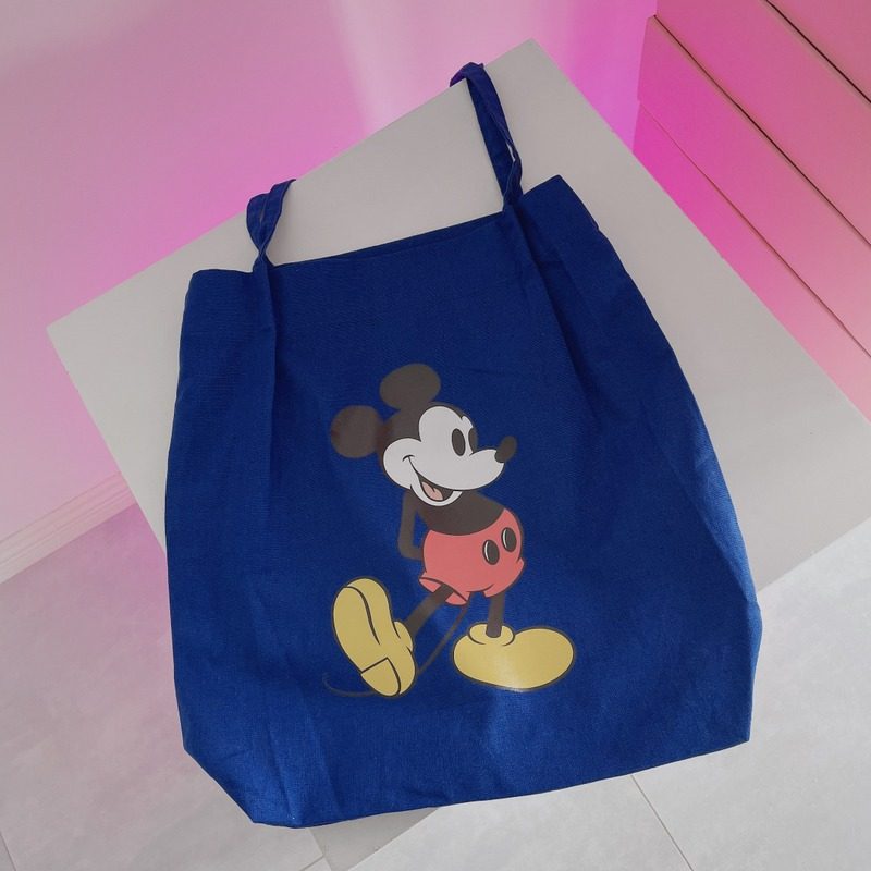 zavi 原创 夏日宝蓝色老鼠布袋单肩包 卡通童趣口袋复古百搭甜酷