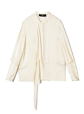 Outlets专柜撤柜正品 LY春装2026新款不规则设计感上衣长袖衬衫女