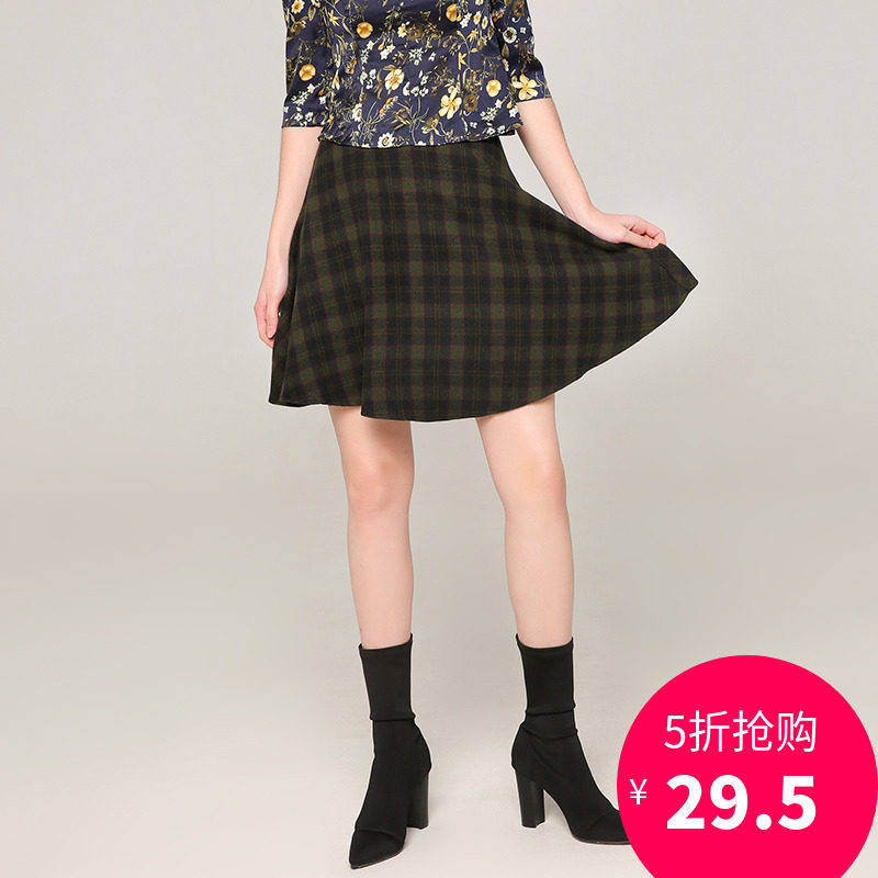 奥特莱斯女装品牌折扣商城 水云系列冬装新款 格纹英伦毛呢半身裙在类目 女装/女士精品, 半身裙中 - 来自Buy2taobao.com提供专业的淘宝代购服务