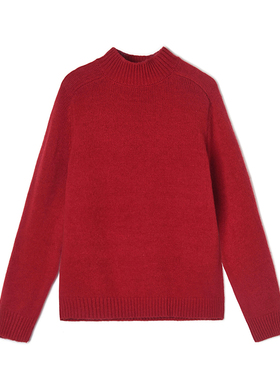 Outlets专柜撤柜正品 HZ冬装2025新款软糯修身简约羊毛套头毛衣女