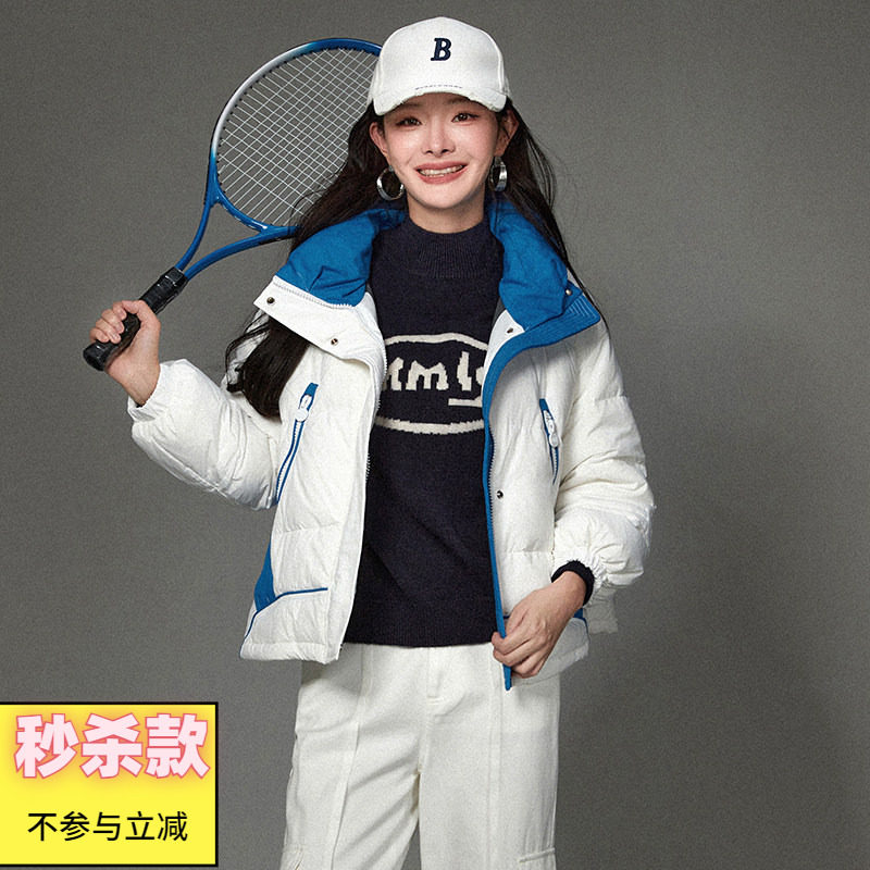 保暖长袖上衣宽松羽绒服