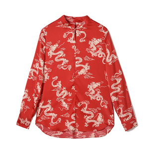 衬衫 Outlets专柜撤柜正品 国风盘扣上衣长袖 新款 女 深圳南油NY秋装