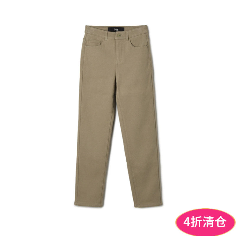 2025年冬Outlets正品 高端LD系列简约加绒长裤时尚铅笔裤牛仔裤女