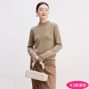 套头长袖 2025新款 内搭羊毛纯色毛衣女 HZ冬装 Outlets专柜撤柜正品