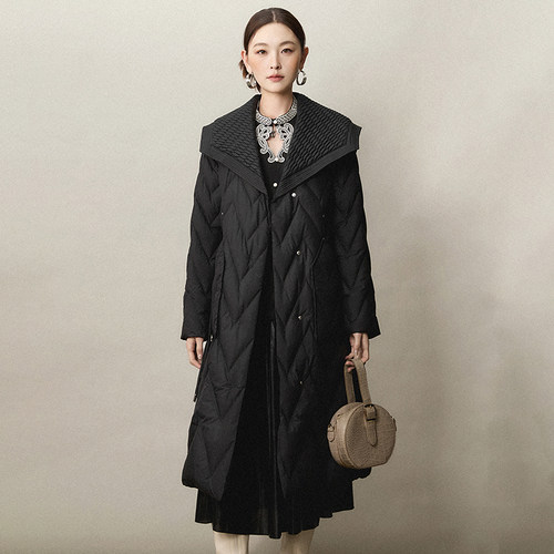 保暖单排扣鸭绒外套羽绒服