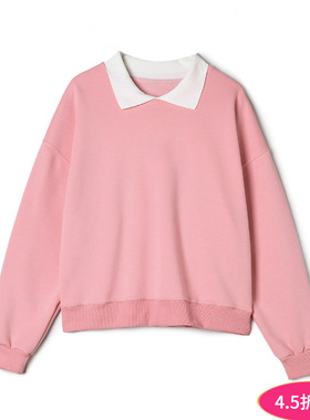 Outlets专柜撤柜正品 WY冬装新款活力减龄套头上衣加绒长袖卫衣女