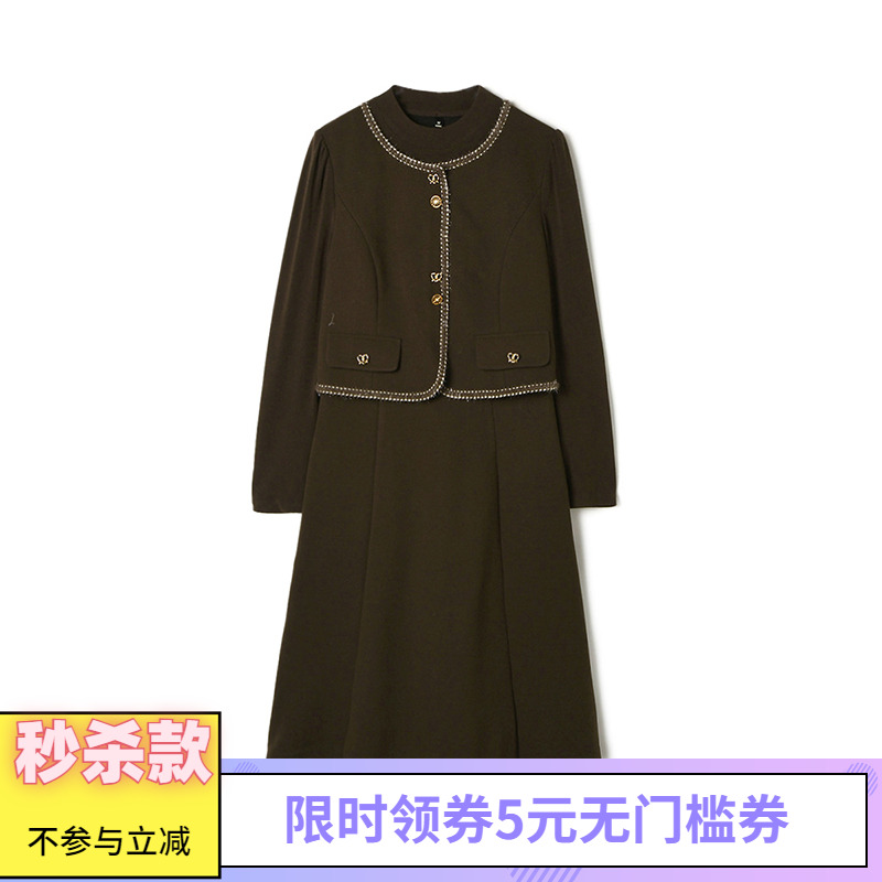 通勤中长裙高级感连衣裙