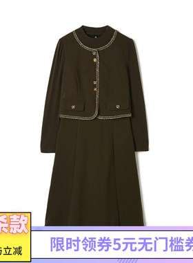 Outlets专柜撤柜正品 KA冬装2025新款职场通勤中长裙高级感连衣裙