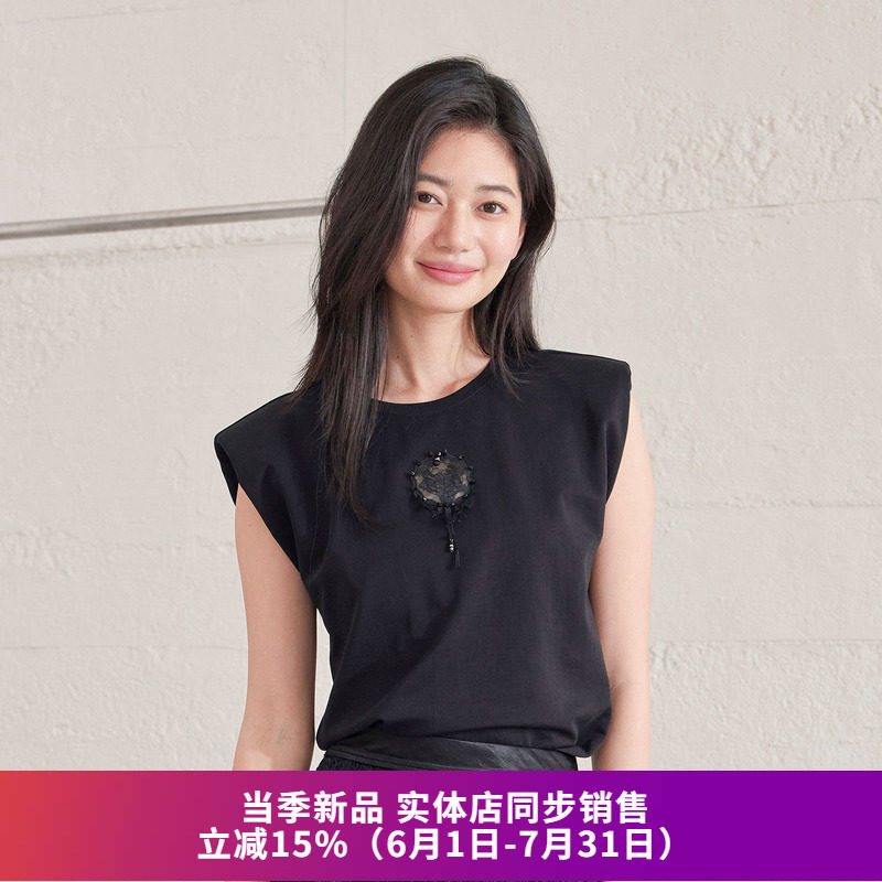 宽肩T恤百搭休闲无袖背心