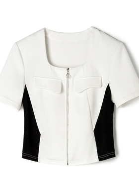 Outlets专柜撤柜正品 OD系列夏装2025新款修身显瘦侧边拼接衬衫女