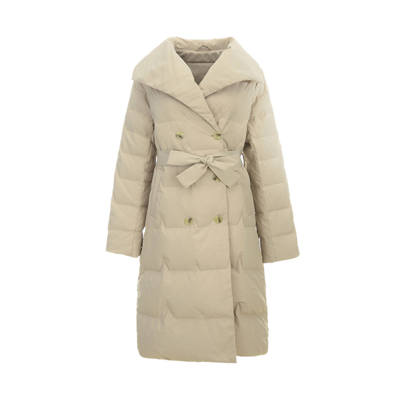 Outlets撤柜正品 YR冬装新款系腰带时尚休闲加长款白鸭绒羽绒服女,女装/女士精品,羽绒服,淘宝优惠券,粉丝福利购,淘宝优惠卷