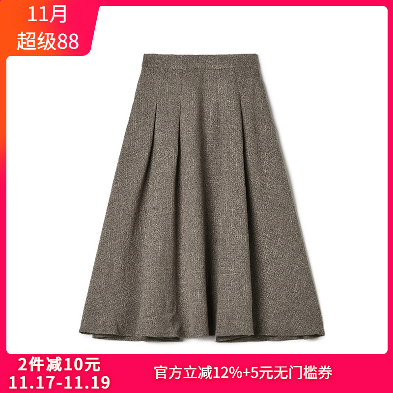 气质长裙大摆遮胯宽半身裙