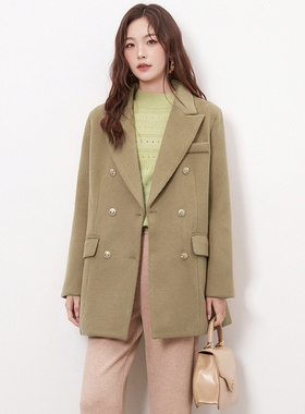 2025年冬装Outlets专柜 MM系列职业高级感御寒保暖双排扣羽绒服女