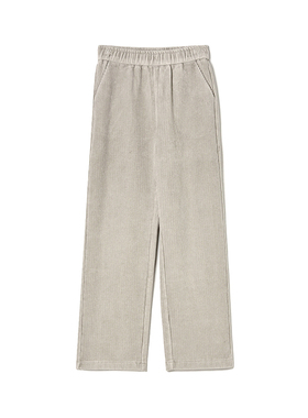 Outlets专柜撤柜正品 AE冬装2025新款松紧腰长裤垂感薄绒休闲裤女