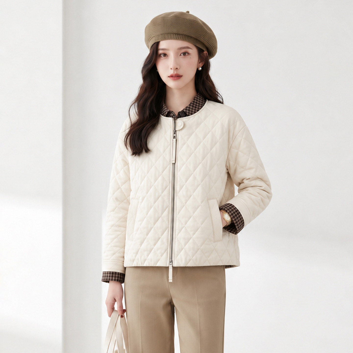 百搭日常通勤外套棉服