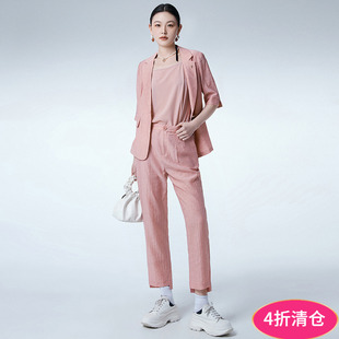 2025年Outlets专柜 南油N系列夏装 通勤小西装+铅笔裤两件套装女