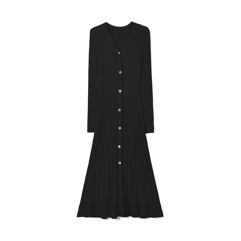 气质美中长裙高弹连衣裙