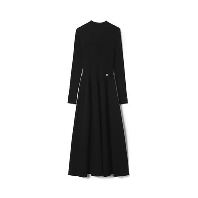 松紧腰套头修身连衣裙