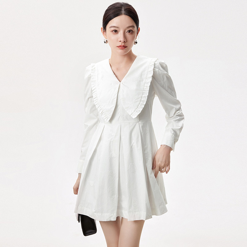 Outlets专柜品牌撤柜正品 SC秋装2025新款简约风海军领短裙连衣裙,女装/女士精品,连衣裙,淘宝优惠券,粉丝福利购,淘宝优惠卷