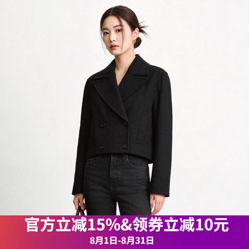 短款百搭纯色小西装外套