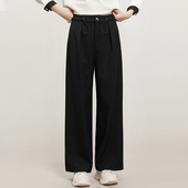 深圳南油NY秋装 新款 直筒显瘦长裤 奥莱专柜撤柜正品 百搭休闲裤 女