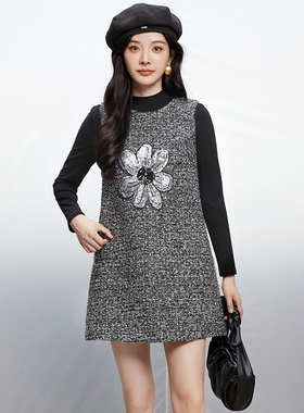 2025年秋Outlets正品 高端FV系列 套头打底长袖+宽松短裙两件套装