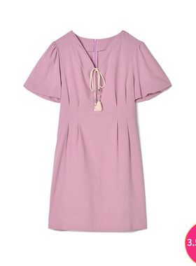 奥莱专柜品牌撤柜正品 BP夏装2025新款 系带设计短裙减龄款连衣裙