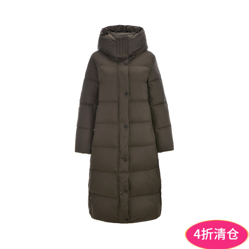 奥莱专柜正品 HL冬装2025新款 加长款面包服外套防寒保暖鹅绒服女