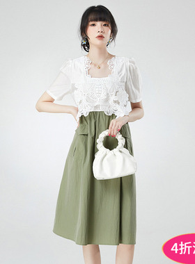 Outlets专柜撤柜正品 XN夏装新款精美提花裙子拼接紧身显瘦连衣裙