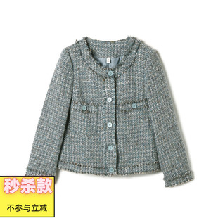 名媛风含羊毛毛呢外套大衣女 新款 奥莱专柜撤柜正品 汉货精品HH冬装