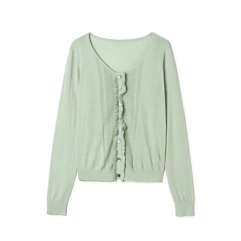 活力纯色上衣微弹针织衫