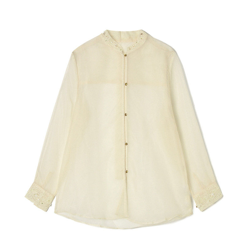 2026年春Outlets正品 高端HG系列轻量新中式中长款上衣长袖衬衫女