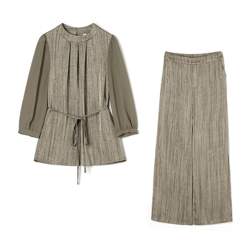 奥特莱斯品牌折扣 KA春装新款 两粒扣宽松上衣+阔腿裤两件套装女,女装/女士精品,时尚套装,淘宝优惠券,粉丝福利购,淘宝优惠卷