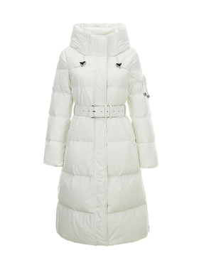 2025年冬Outlets正品 高端MP系列加长款收腰显瘦防寒鸭绒羽绒服女