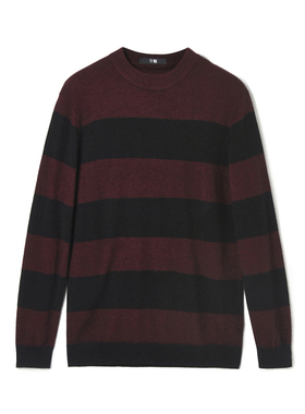 Outlets专柜撤柜正品 ASN冬装男装 撞色条纹外穿内搭上衣微弹毛衣