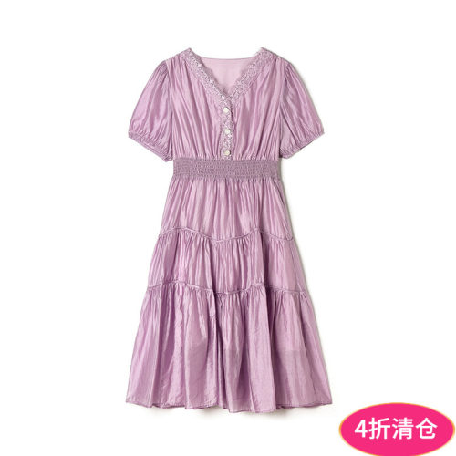 甜美松紧腰显瘦连衣裙