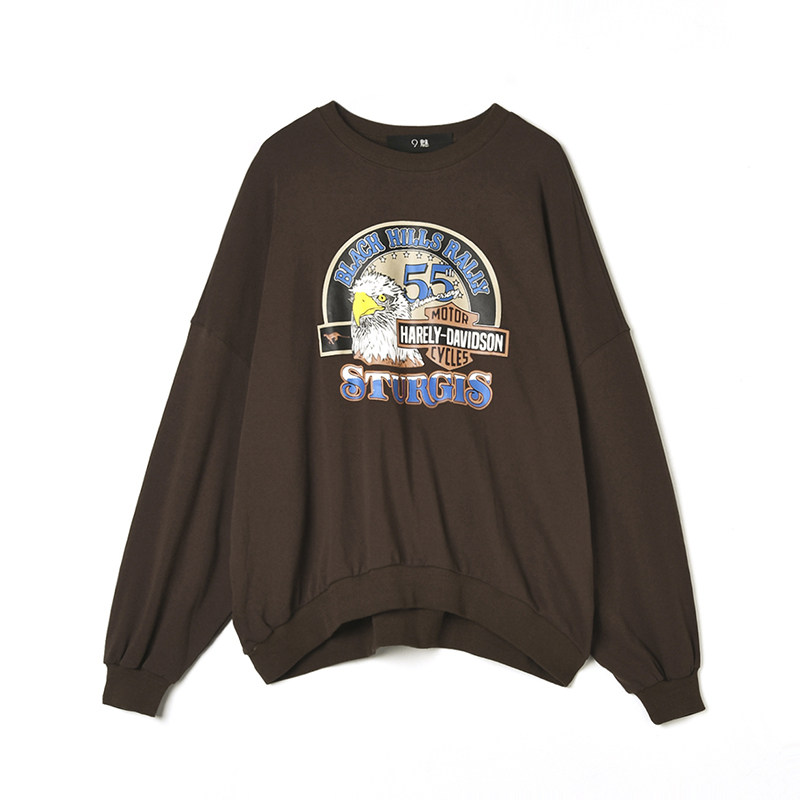 2025年秋装Outlets专柜 GO系列胶印字母图案上衣松弛感长袖卫衣女